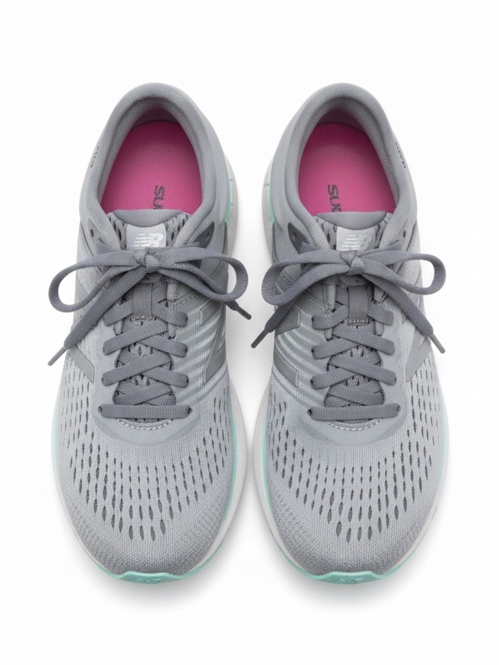 New Balance 860v10 Running Shoes Gray Mint Cushioned Sneaker Trainer Size 5.5